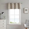 HLC.ME Lattice Print Blackout Grommet Valance - Taupe