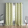 HLC.ME Chevron Print Blackout Grommet Curtain Panels - Bright Yellow - Set Of 2 2 HLC.ME Chevron Print Blackout Grommet Curtain Panels - Bright Yellow - Set Of 2