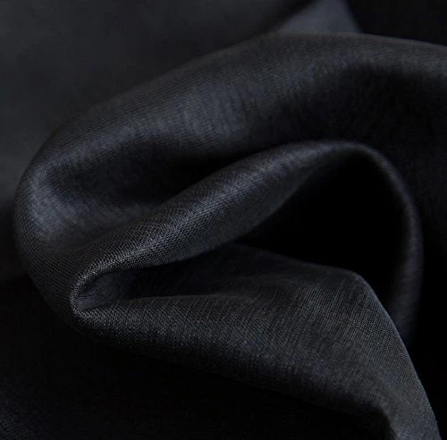 Sheer Curtains HLC.ME Sheer Grommet Curtain Panels - Black - Set Of 2 6 Sheer Curtains HLC.ME Sheer Grommet Curtain Panels - Black - Set Of 2