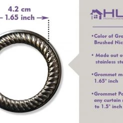 HLC.ME Lucento Sheer Grommet Cafe Tier Panels (White) - Set Of 2