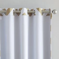 HLC.ME Chevron Print Blackout Grommet Curtain Panels - Taupe - Set Of 2 11 HLC.ME Chevron Print Blackout Grommet Curtain Panels - Taupe - Set Of 2
