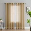 Sheer Curtains HLC.ME Sheer Grommet Curtain Panels - Gold - Set Of 2