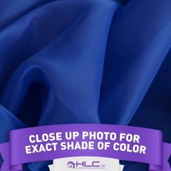 HLC.ME Lucento Sheer Rod Pocket Curtain Panels - Royal Blue - Set Of 2 Sheer Curtains 11 HLC.ME Lucento Sheer Rod Pocket Curtain Panels - Royal Blue - Set Of 2 Sheer Curtains