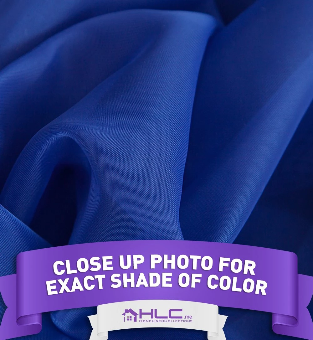 HLC.ME Lucento Sheer Rod Pocket Curtain Panels - Royal Blue - Set Of 2 Sheer Curtains 5 HLC.ME Lucento Sheer Rod Pocket Curtain Panels - Royal Blue - Set Of 2 Sheer Curtains