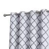 HLC.ME Lattice Embroidered Blackout Grommet Patio Door Panel - Grey/White