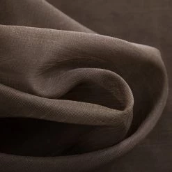 Sheer Curtains HLC.ME Sheer Grommet Curtain Panels - Chocolate Brown - Set Of 2