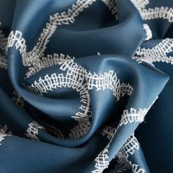 HLC.ME Lattice Embroidered Blackout Grommet Valance - Teal 13 HLC.ME Lattice Embroidered Blackout Grommet Valance - Teal