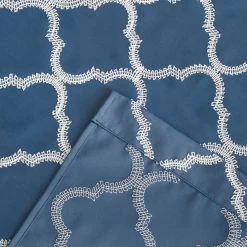 HLC.ME Lattice Embroidered Blackout Grommet Valance - Teal 12 HLC.ME Lattice Embroidered Blackout Grommet Valance - Teal