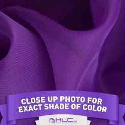 HLC.ME Lucento Sheer Rod Pocket Curtain Panels - Purple - Set Of 2 Sheer Curtains