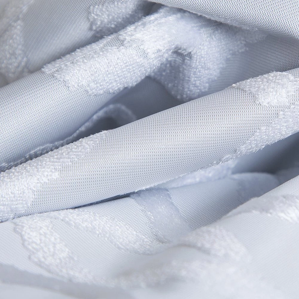 HLC.ME Trellis Flocked 100% Blackout Grommet Patio Door Panel - White Faux Linen Curtains 5 HLC.ME Trellis Flocked 100% Blackout Grommet Patio Door Panel - White Faux Linen Curtains