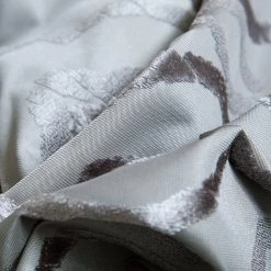 HLC.ME Trellis Flocked 100% Blackout Grommet Patio Door Panel - Charcoal Faux Linen Curtains