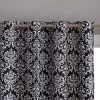 HLC.ME Damask Print 100% Blackout Grommet Curtain Panels - Black - Set Of 2 1 HLC.ME Damask Print 100% Blackout Grommet Curtain Panels - Black - Set Of 2