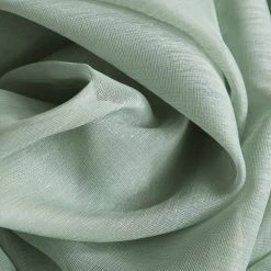 HLC.ME Sheer Grommet Curtain Panels - Sage Green - Set Of 2 Sheer Curtains