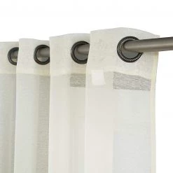 HLC.ME Lucento Sheer Grommet Valance - Ivory - Set Of 2