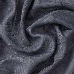 HLC.ME Abbey Faux Linen Grommet Curtain Panels - Charcoal Grey - Set Of 2