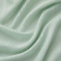 HLC.ME Abbey Faux Linen Grommet Curtain Valance - Seafoam Green