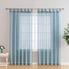HLC.ME Addison Sheer Tab Top Panels - Dusty Blue - Set Of 2