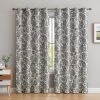 HLC.ME Amalfi Paisley 100% Blackout Grommet Curtain Panels - Taupe - Set Of 2