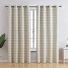 HLC.ME Andersen Buffalo Plaid 100% Blackout Grommet Curtains - Beige - Set Of 2 Blackout Curtains 1 HLC.ME Andersen Buffalo Plaid 100% Blackout Grommet Curtains - Beige - Set Of 2 Blackout Curtains