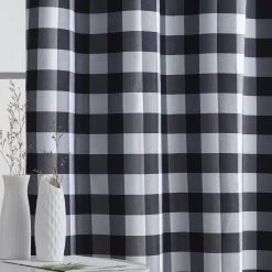 HLC.ME Andersen Buffalo Plaid 100% Blackout Grommet Curtains - Black - Set Of 2 Blackout Curtains 10 HLC.ME Andersen Buffalo Plaid 100% Blackout Grommet Curtains - Black - Set Of 2 Blackout Curtains