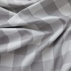 HLC.ME Andersen Buffalo Plaid 100% Blackout Grommet Curtains - Dove Grey - Set Of 2