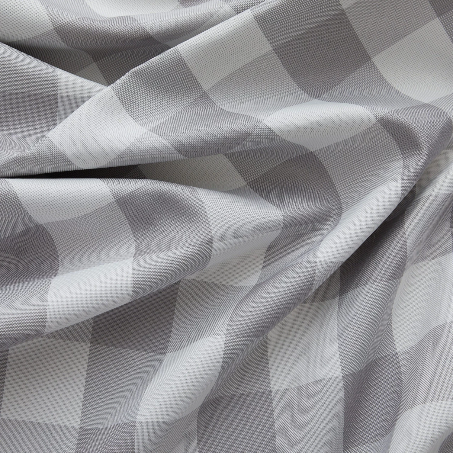 HLC.ME Andersen Buffalo Plaid 100% Blackout Grommet Curtains - Dove Grey - Set Of 2