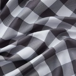 HLC.ME Andersen Buffalo Plaid 100% Blackout Grommet Curtains - Grey - Set Of 2 13 HLC.ME Andersen Buffalo Plaid 100% Blackout Grommet Curtains - Grey - Set Of 2