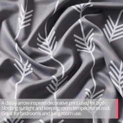 HLC.ME Arrow Print Blackout Grommet Curtain Panels - Grey - Set Of 2 Blackout Curtains 13 HLC.ME Arrow Print Blackout Grommet Curtain Panels - Grey - Set Of 2 Blackout Curtains