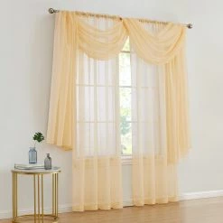 HLC.ME Lucento Sheer Window Scarf - Beige