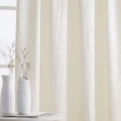 HLC.ME Sheer Curtains Bello Crushed Sheer Panels - Beige - Set Of 2 12 HLC.ME Sheer Curtains Bello Crushed Sheer Panels - Beige - Set Of 2