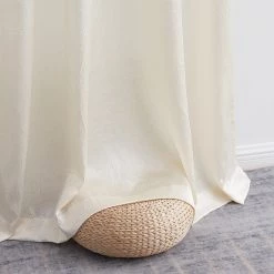 HLC.ME Sheer Curtains Bello Crushed Sheer Panels - Beige - Set Of 2 14 HLC.ME Sheer Curtains Bello Crushed Sheer Panels - Beige - Set Of 2
