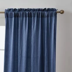 HLC.ME Bello Crushed Sheer Panels - Blue - Set Of 2