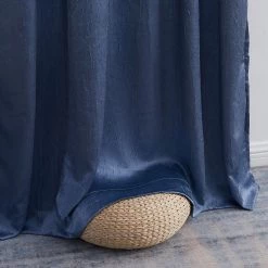 HLC.ME Bello Crushed Sheer Panels - Blue - Set Of 2