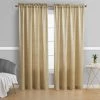 HLC.ME Bello Crushed Sheer Panels - Gold - Set Of 2 Sheer Curtains