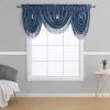 HLC.ME Bello Crushed Sheer Valance - Blue