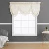 HLC.ME Faux Linen Curtains Bello Crushed Sheer Valance - Beige