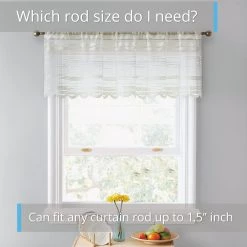 HLC.ME Broadway Striped Sheer Valance - Ivory 11 HLC.ME Broadway Striped Sheer Valance - Ivory