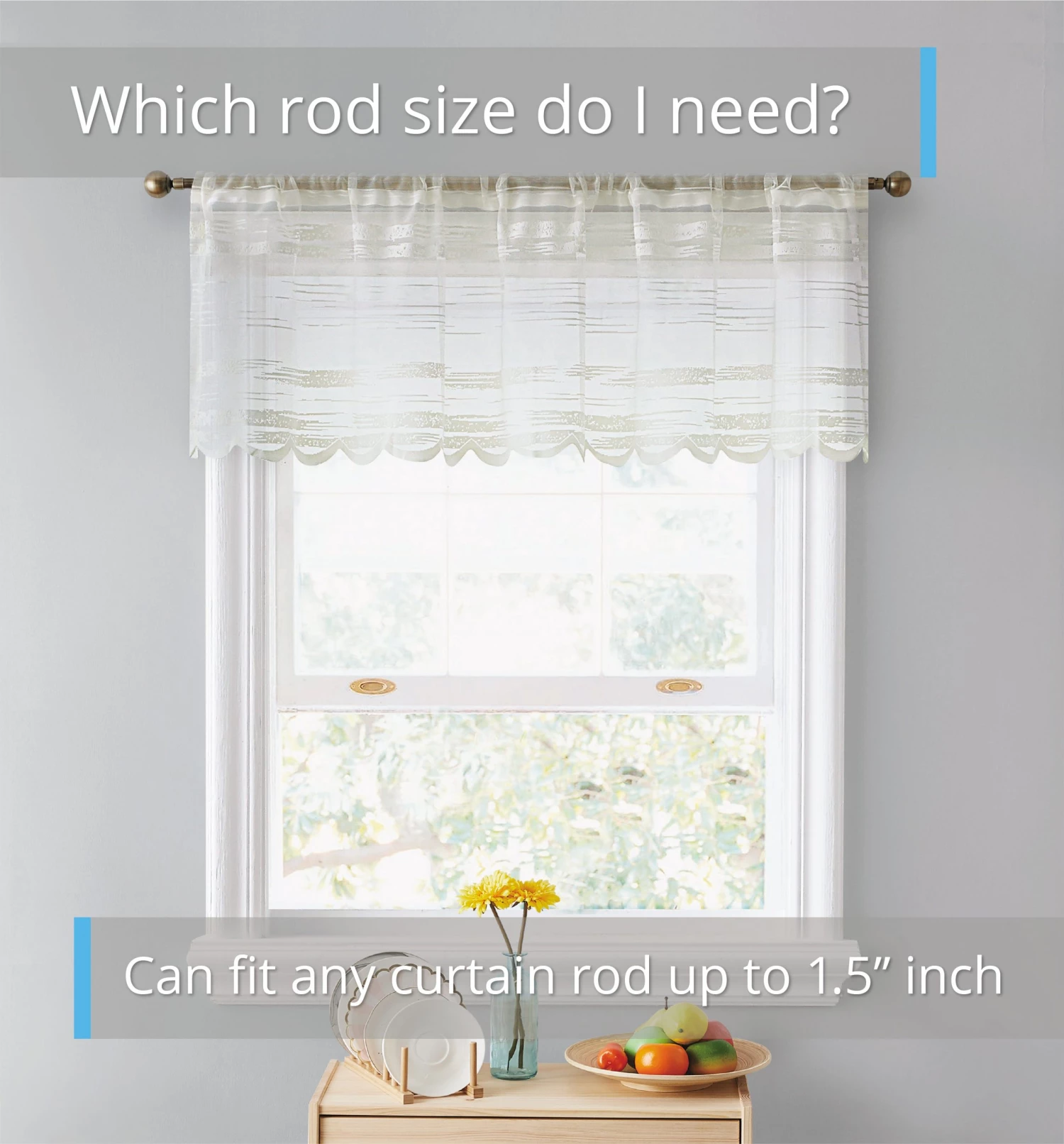 HLC.ME Broadway Striped Sheer Valance - Ivory 5 HLC.ME Broadway Striped Sheer Valance - Ivory