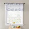 HLC.ME Broadway Striped Sheer Valance - Silver Grey