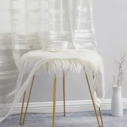 HLC.ME Broadway Striped Sheer Valance - Ivory 14 HLC.ME Broadway Striped Sheer Valance - Ivory