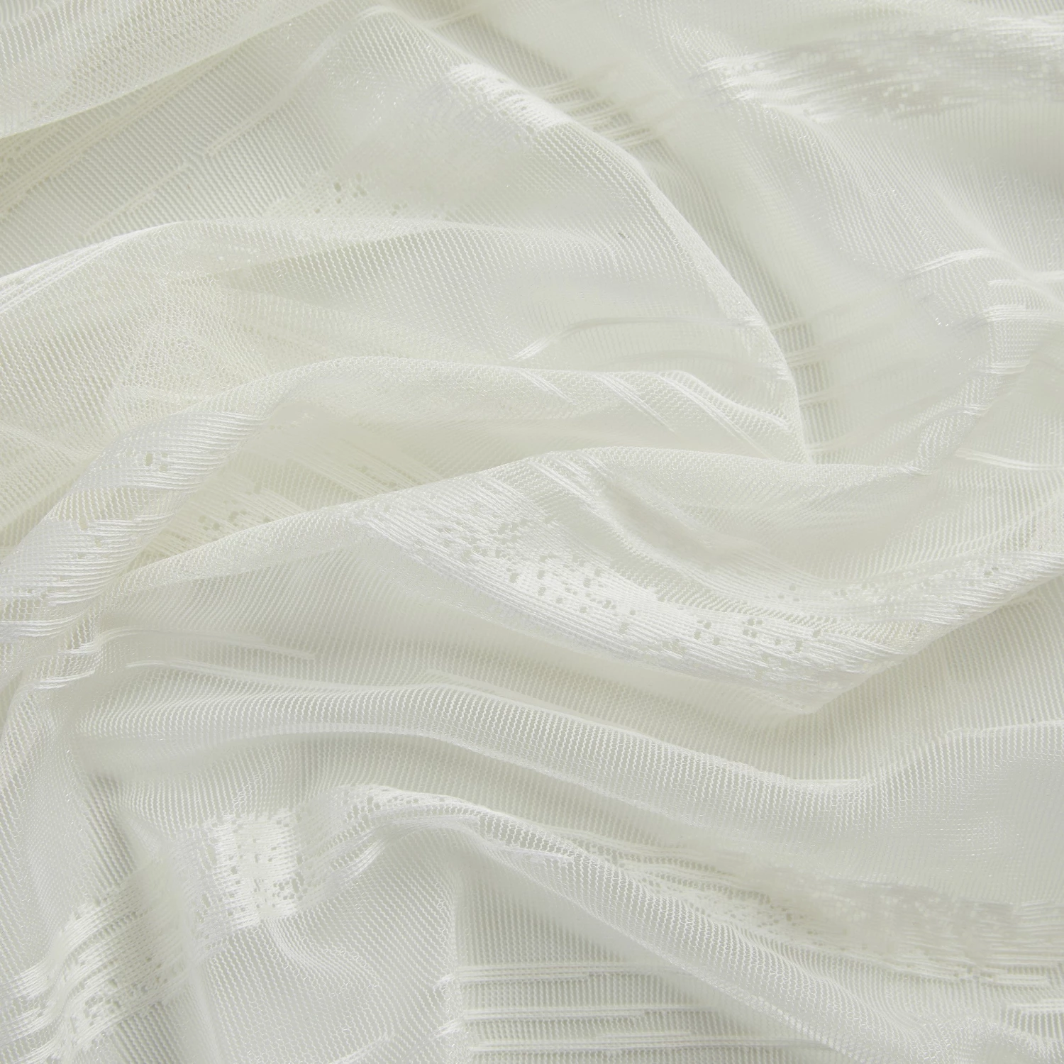 HLC.ME Broadway Sheer Striped Rod Pocket Curtain Tiers - White - Set Of 2 8 HLC.ME Broadway Sheer Striped Rod Pocket Curtain Tiers - White - Set Of 2