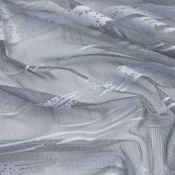 HLC.ME Sheer Curtains Broadway Stripe Sheer Grommet Panels - Silver/Light Grey - Set Of 2