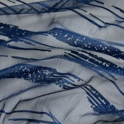 HLC.ME Broadway Sheer Striped Rod Pocket Curtain Tiers - Navy Blue - Set Of 2 14 HLC.ME Broadway Sheer Striped Rod Pocket Curtain Tiers - Navy Blue - Set Of 2