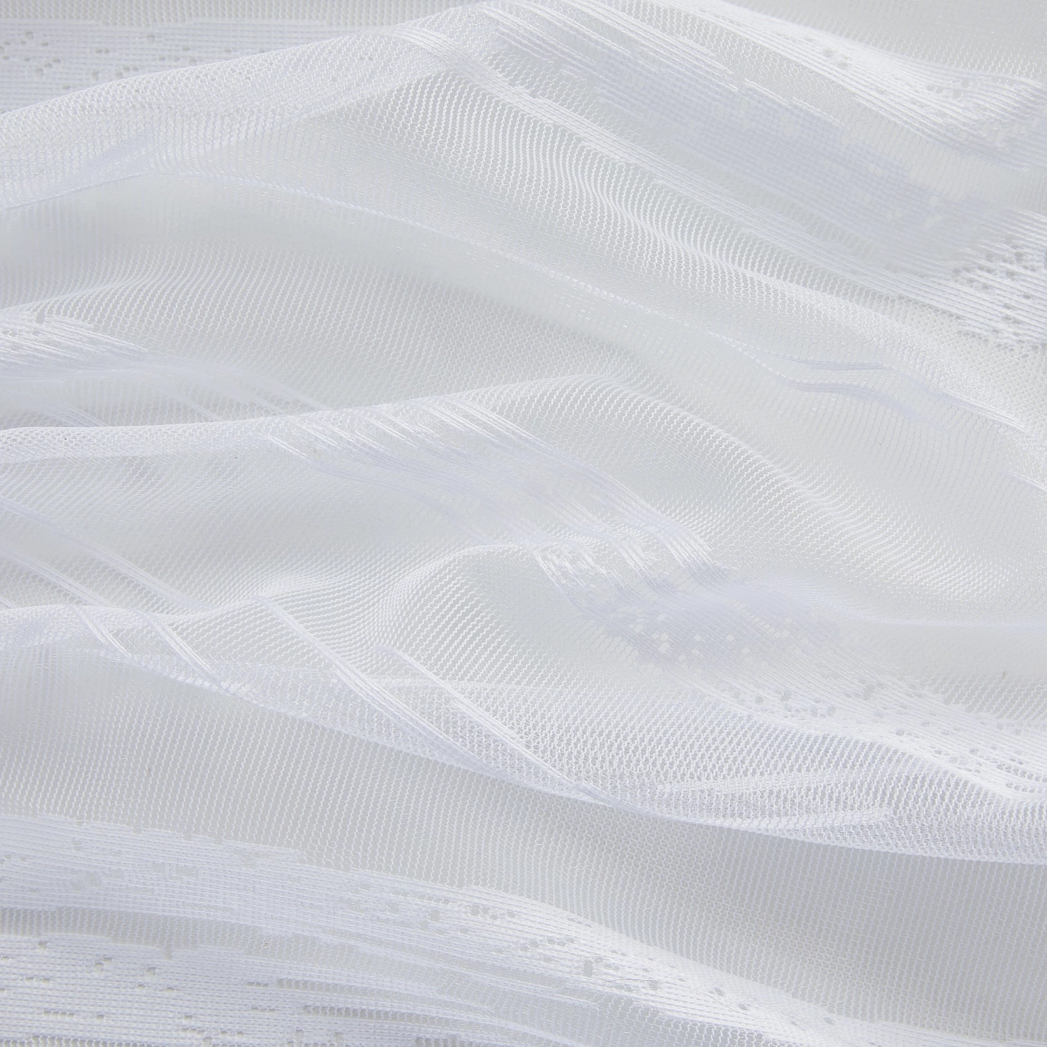 HLC.ME Broadway Sheer Striped Rod Pocket Curtain Tiers - White - Set Of 2 9 HLC.ME Broadway Sheer Striped Rod Pocket Curtain Tiers - White - Set Of 2