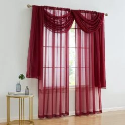 HLC.ME Lucento Sheer Window Scarf - Burgundy