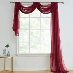 HLC.ME Lucento Sheer Window Scarf - Burgundy