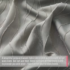 HLC.ME Faux Linen Curtains Camden Jacquard 100% Blackout Grommet Patio Door Panel - Charcoal Grey