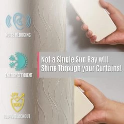 HLC.ME Camden Jacquard 100% Blackout Grommet Curtain Panels - Taupe - Set Of 2 Blackout Curtains 13 HLC.ME Camden Jacquard 100% Blackout Grommet Curtain Panels - Taupe - Set Of 2 Blackout Curtains