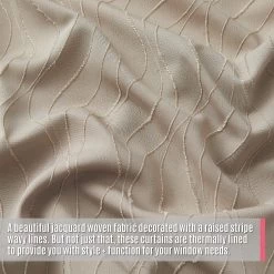 HLC.ME Camden Jacquard 100% Blackout Grommet Patio Door Panel - Taupe Faux Linen Curtains