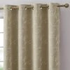 HLC.ME Onyx By Obscura Carol Floral Blackout Curtains - Taupe - Set Of 2